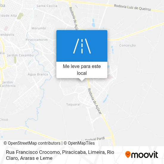 Rua Francisco Crocomo mapa