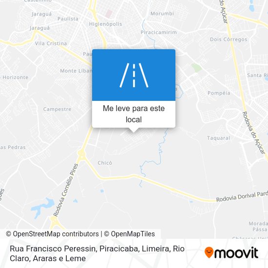 Rua Francisco Peressin mapa