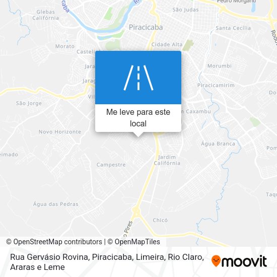 Rua Gervásio Rovina mapa
