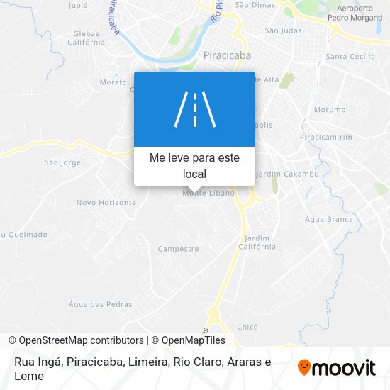 Rua Ingá mapa