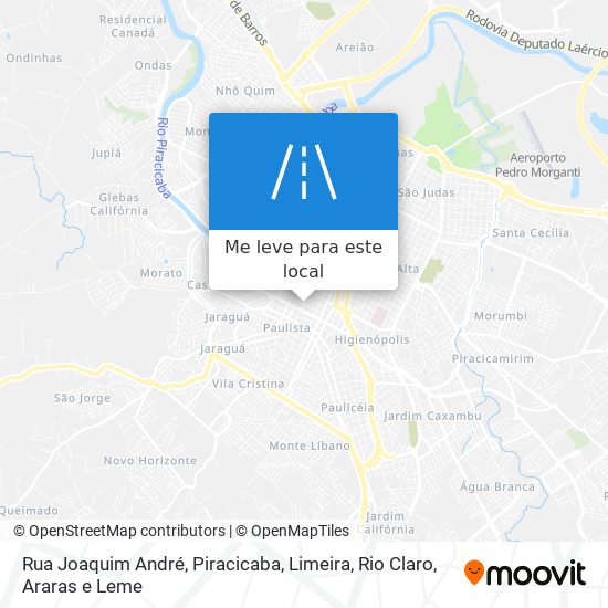 Rua Joaquim André mapa