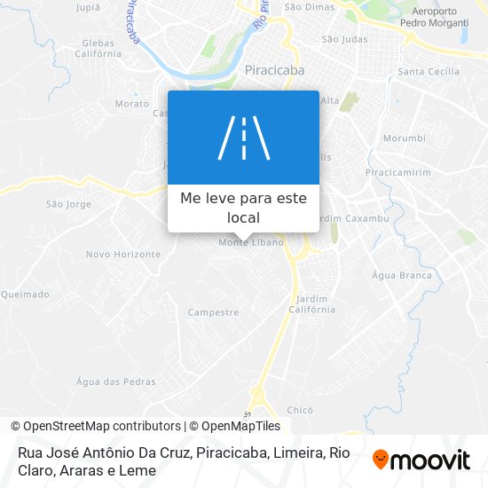 Rua José Antônio Da Cruz mapa