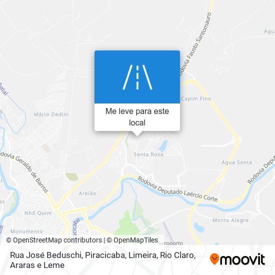 Rua José Beduschi mapa