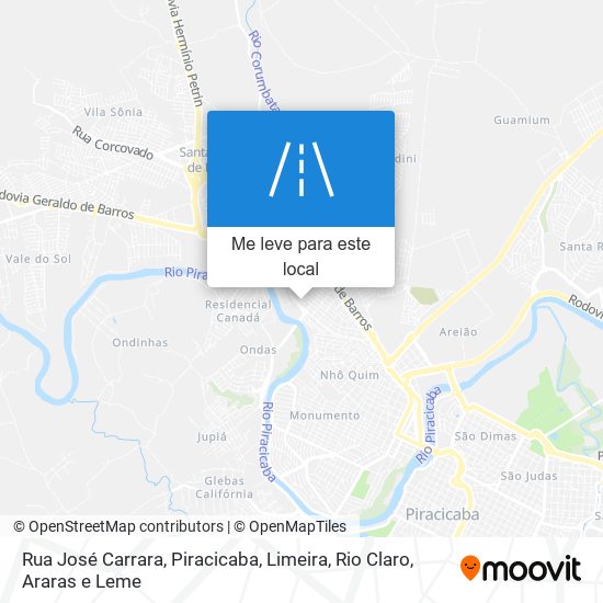 Rua José Carrara mapa