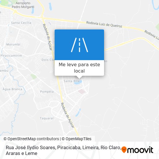 Rua José Ilydio Soares mapa