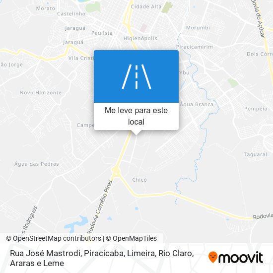 Rua José Mastrodi mapa