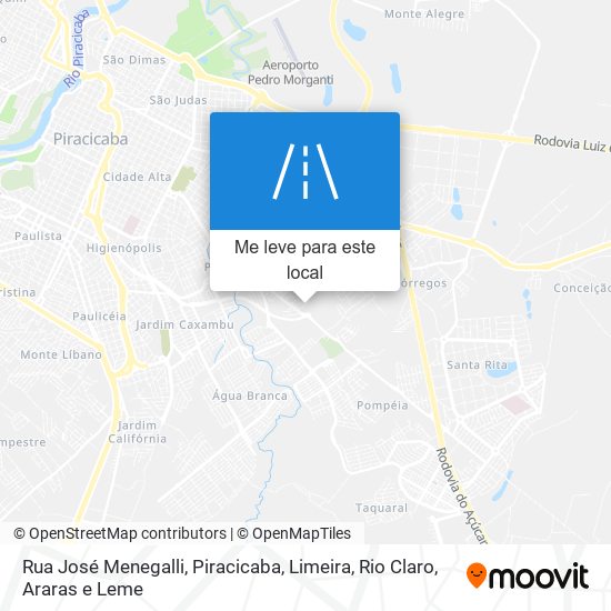 Rua José Menegalli mapa