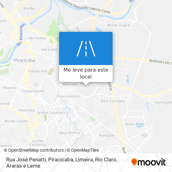 Rua José Penatti mapa