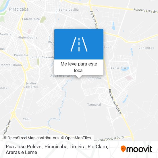 Rua José Polezel mapa