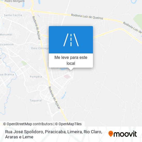 Rua José Spolidoro mapa