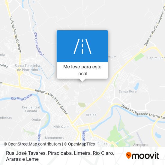 Rua José Tavares mapa