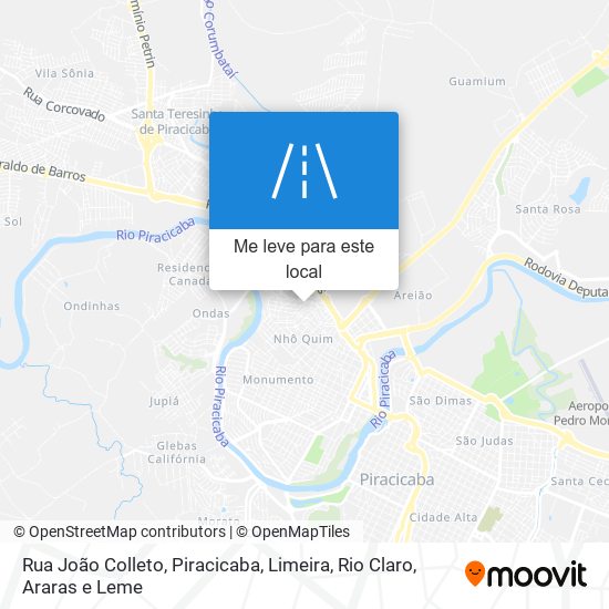 Rua João Colleto mapa