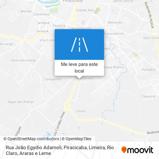 Rua João Egydio Adamoli mapa