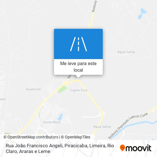 Rua João Francisco Angeli mapa