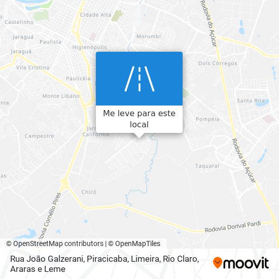 Rua João Galzerani mapa