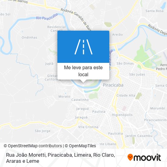 Rua João Moretti mapa