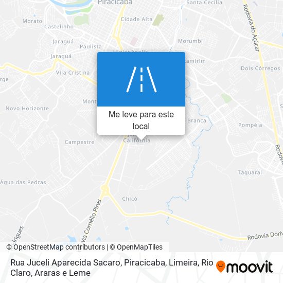 Rua Juceli Aparecida Sacaro mapa