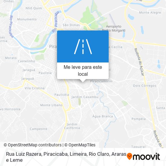 Rua Luiz Razera mapa