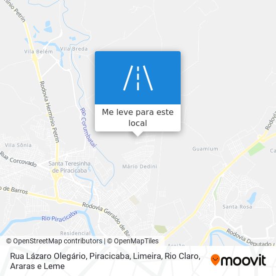 Rua Lázaro Olegário mapa