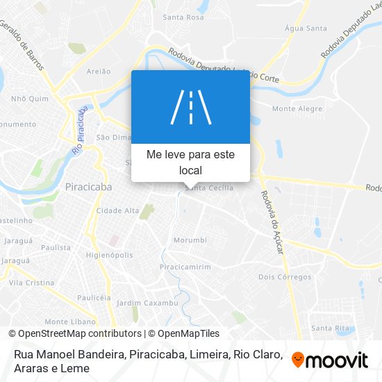 Rua Manoel Bandeira mapa