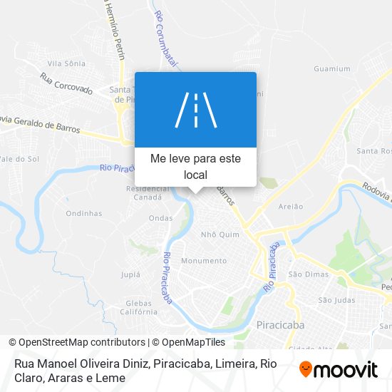 Rua Manoel Oliveira Diniz mapa