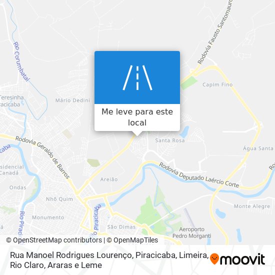 Rua Manoel Rodrigues Lourenço mapa