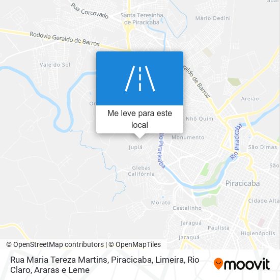Rua Maria Tereza Martins mapa