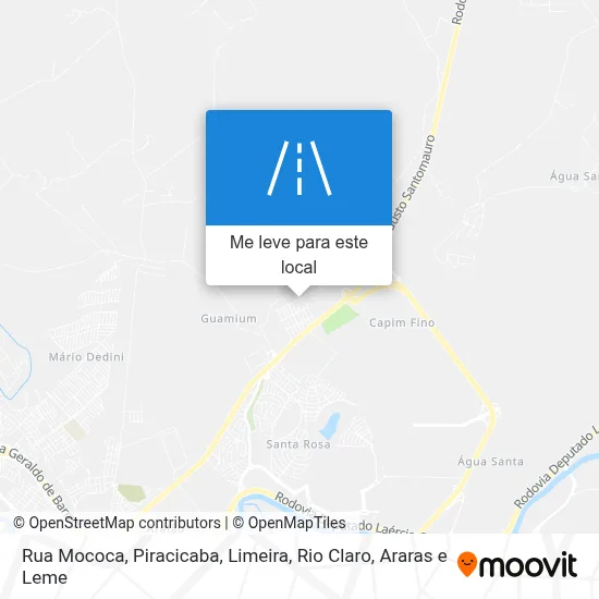 Rua Mococa mapa