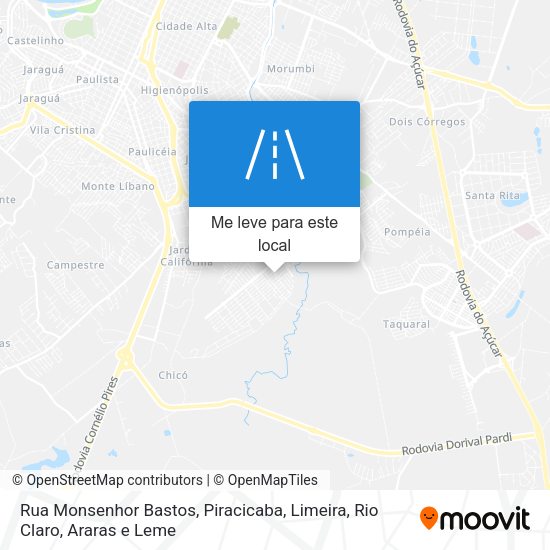 Rua Monsenhor Bastos mapa