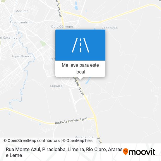 Rua Monte Azul mapa