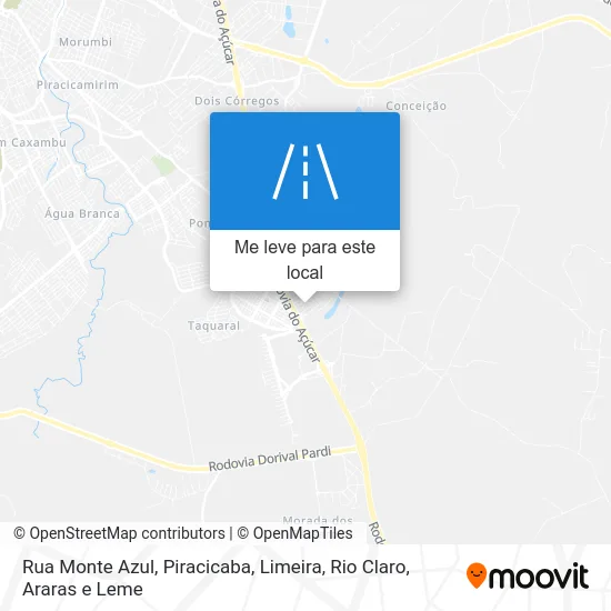 Rua Monte Azul mapa