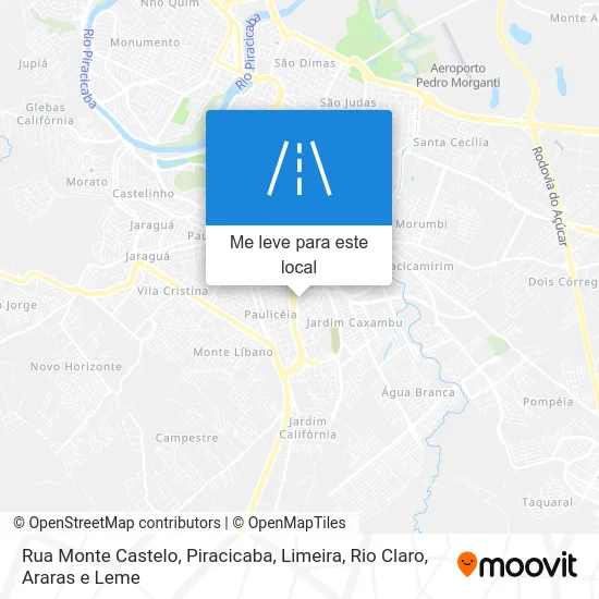 Rua Monte Castelo mapa