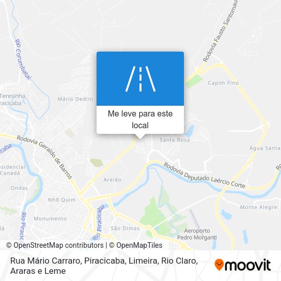 Rua Mário Carraro mapa