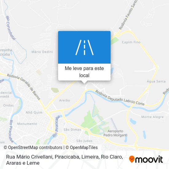 Rua Mário Crivellani mapa