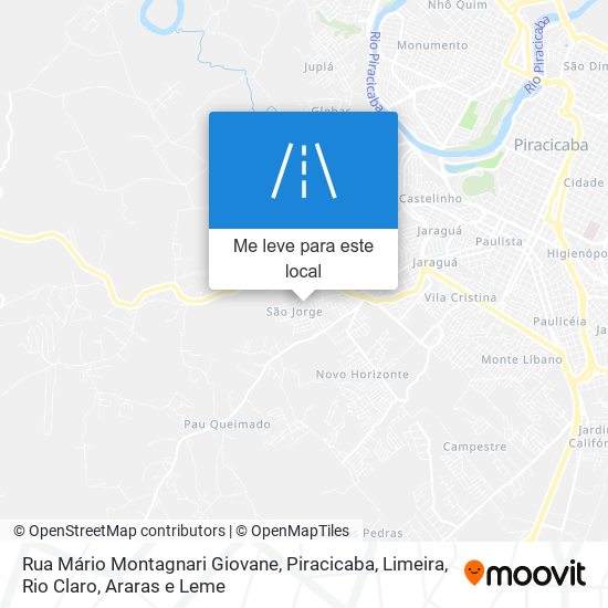 Rua Mário Montagnari Giovane mapa