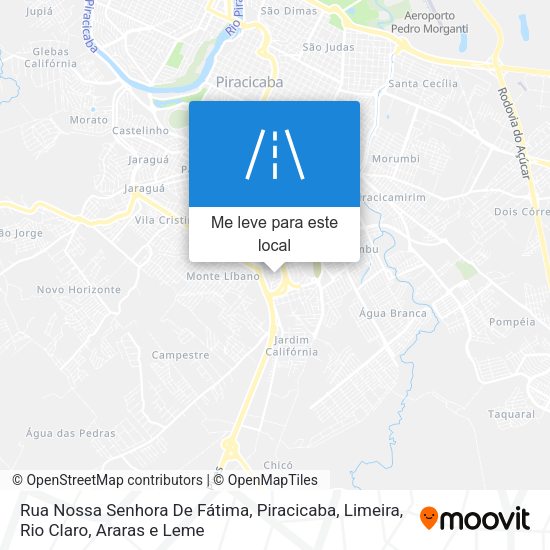 Rua Nossa Senhora De Fátima mapa