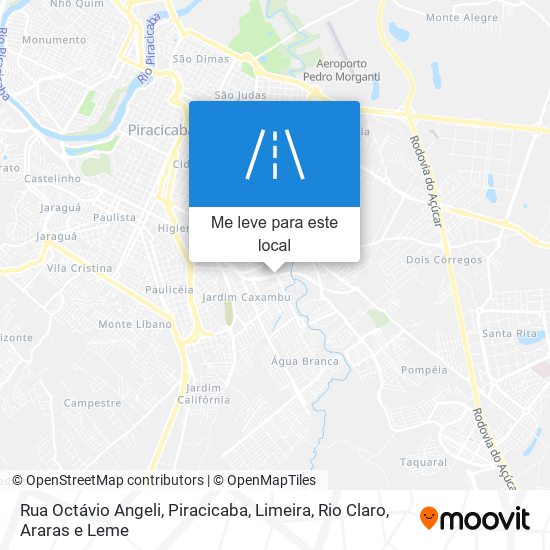 Rua Octávio Angeli mapa