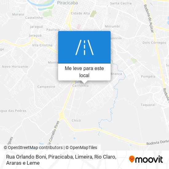 Rua Orlando Boni mapa