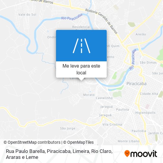 Rua Paulo Barella mapa
