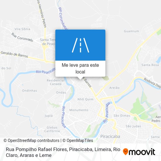 Rua Pompilho Rafael Flores mapa