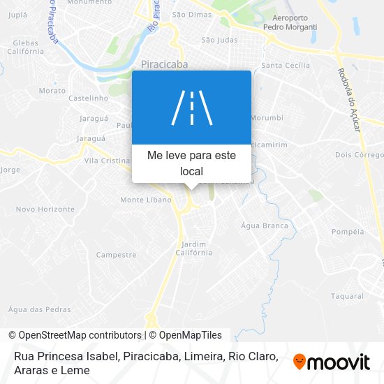 Rua Princesa Isabel mapa