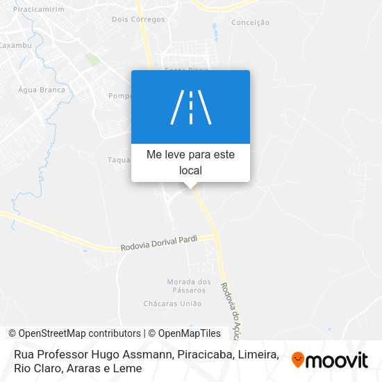 Rua Professor Hugo Assmann mapa