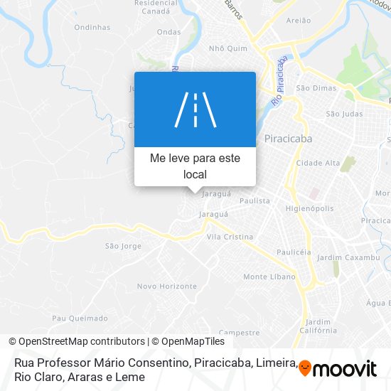 Rua Professor Mário Consentino mapa