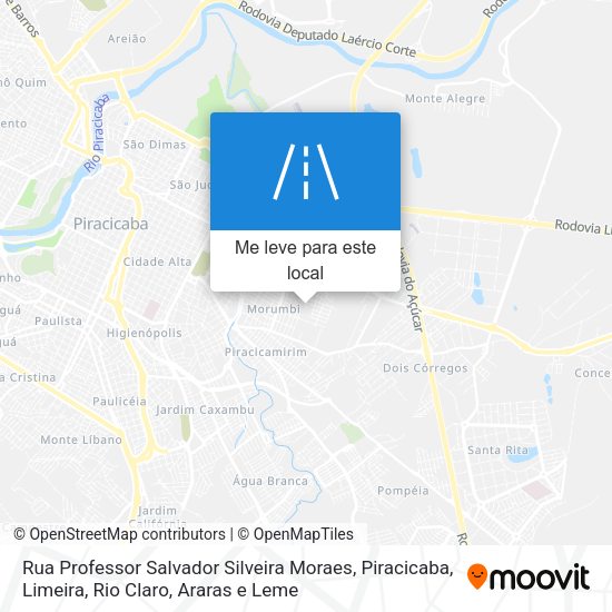 Rua Professor Salvador Silveira Moraes mapa