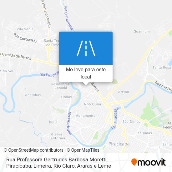 Rua Professora Gertrudes Barbosa Moretti mapa