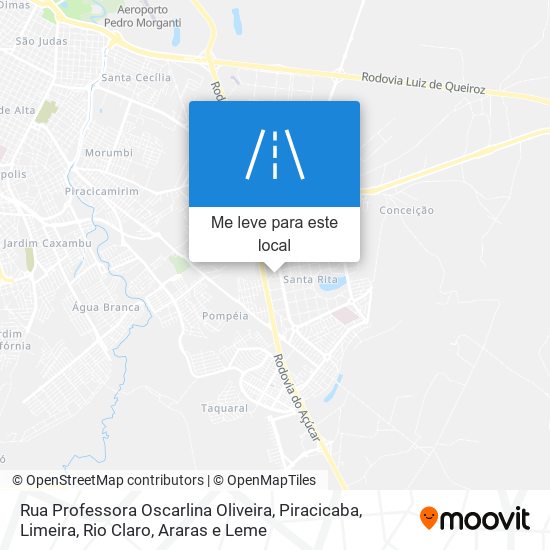 Rua Professora Oscarlina Oliveira mapa