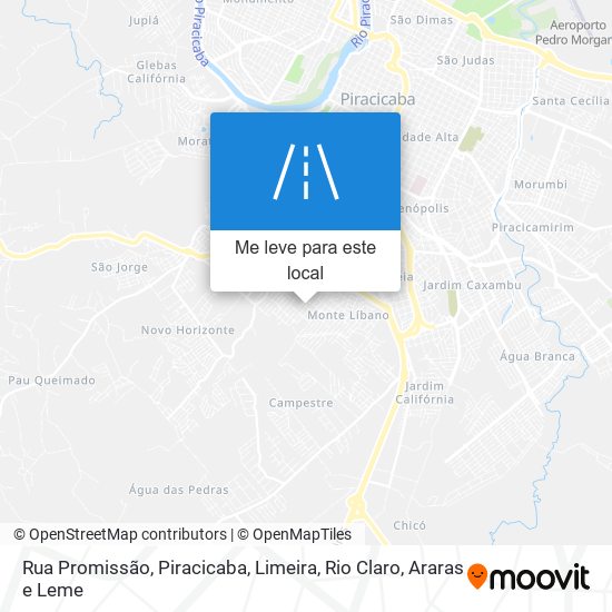 Rua Promissão mapa