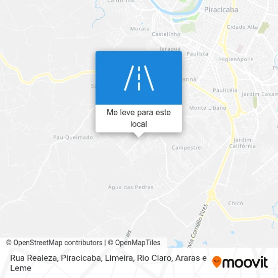 Rua Realeza mapa