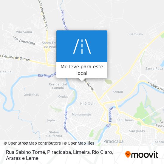 Rua Sabino Tomé mapa