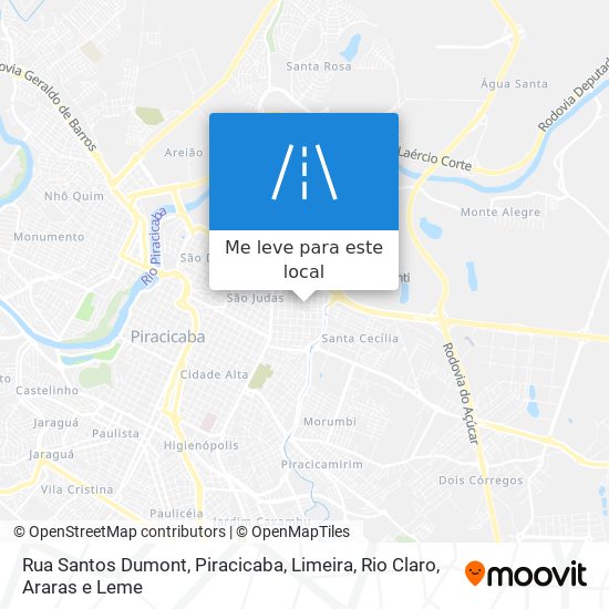 Rua Santos Dumont mapa